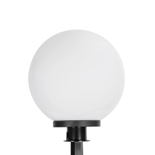 GLOBOSTAR® AGROS 61708 Φωτιστικό Κήπου / Καρφωτό με Ντουί 1 x E27 AC 220-240V Αδιάβροχο IP65 – Λευκό & Μάυρο – Μ30 x Π30 x Υ64cm