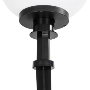 GLOBOSTAR® AGROS 61708 Φωτιστικό Κήπου / Καρφωτό με Ντουί 1 x E27 AC 220-240V Αδιάβροχο IP65 – Λευκό & Μάυρο – Μ30 x Π30 x Υ64cm