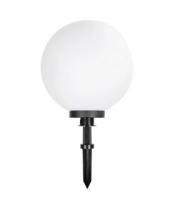 GLOBOSTAR® AGROS 61709 Φωτιστικό Κήπου / Καρφωτό με Ντουί 1 x E27 AC 220-240V Αδιάβροχο IP65 – Λευκό & Μάυρο – Μ40 x Π40 x Υ74cm