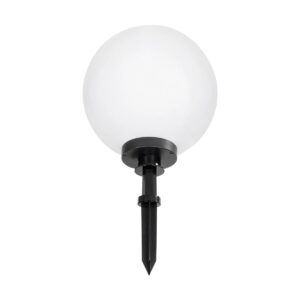 GLOBOSTAR® AGROS 61709 Φωτιστικό Κήπου / Καρφωτό με Ντουί 1 x E27 AC 220-240V Αδιάβροχο IP65 – Λευκό & Μάυρο – Μ40 x Π40 x Υ74cm