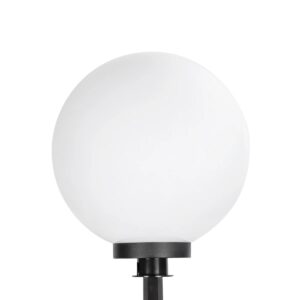 GLOBOSTAR® AGROS 61709 Φωτιστικό Κήπου / Καρφωτό με Ντουί 1 x E27 AC 220-240V Αδιάβροχο IP65 – Λευκό & Μάυρο – Μ40 x Π40 x Υ74cm