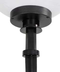 GLOBOSTAR® AGROS 61709 Φωτιστικό Κήπου / Καρφωτό με Ντουί 1 x E27 AC 220-240V Αδιάβροχο IP65 – Λευκό & Μάυρο – Μ40 x Π40 x Υ74cm