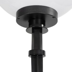 GLOBOSTAR® AGROS 61709 Φωτιστικό Κήπου / Καρφωτό με Ντουί 1 x E27 AC 220-240V Αδιάβροχο IP65 – Λευκό & Μάυρο – Μ40 x Π40 x Υ74cm