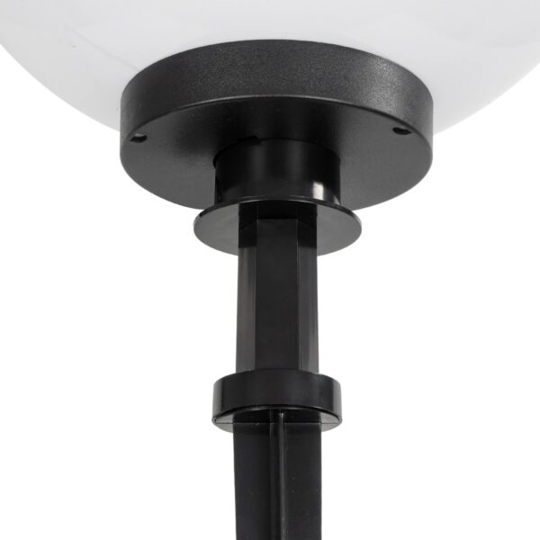 GLOBOSTAR® AGROS 61709 Φωτιστικό Κήπου / Καρφωτό με Ντουί 1 x E27 AC 220-240V Αδιάβροχο IP65 – Λευκό & Μάυρο – Μ40 x Π40 x Υ74cm