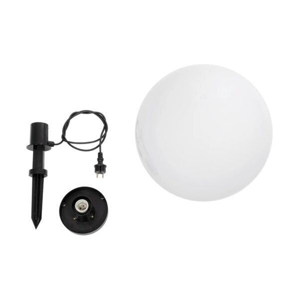 GLOBOSTAR® AGROS 61709 Φωτιστικό Κήπου / Καρφωτό με Ντουί 1 x E27 AC 220-240V Αδιάβροχο IP65 – Λευκό & Μάυρο – Μ40 x Π40 x Υ74cm