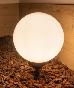 GLOBOSTAR® AGROS 61709 Φωτιστικό Κήπου / Καρφωτό με Ντουί 1 x E27 AC 220-240V Αδιάβροχο IP65 – Λευκό & Μάυρο – Μ40 x Π40 x Υ74cm