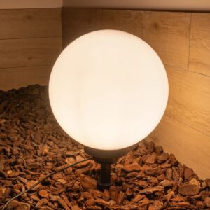 GLOBOSTAR® AGROS 61709 Φωτιστικό Κήπου / Καρφωτό με Ντουί 1 x E27 AC 220-240V Αδιάβροχο IP65 – Λευκό & Μάυρο – Μ40 x Π40 x Υ74cm