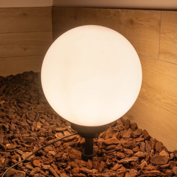 GLOBOSTAR® AGROS 61709 Φωτιστικό Κήπου / Καρφωτό με Ντουί 1 x E27 AC 220-240V Αδιάβροχο IP65 – Λευκό & Μάυρο – Μ40 x Π40 x Υ74cm