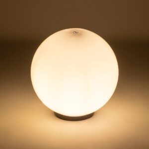GLOBOSTAR® AGROS 61710 Φωτιστικό Κήπου με Ντουί 1 x E27 AC 220-240V Αδιάβροχο IP65 – Λευκό & Μάυρο – Μ30 x Π30 x Υ32cm