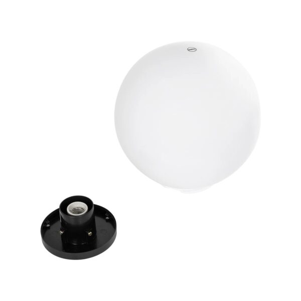 GLOBOSTAR® AGROS 61710 Φωτιστικό Κήπου με Ντουί 1 x E27 AC 220-240V Αδιάβροχο IP65 – Λευκό & Μάυρο – Μ30 x Π30 x Υ32cm