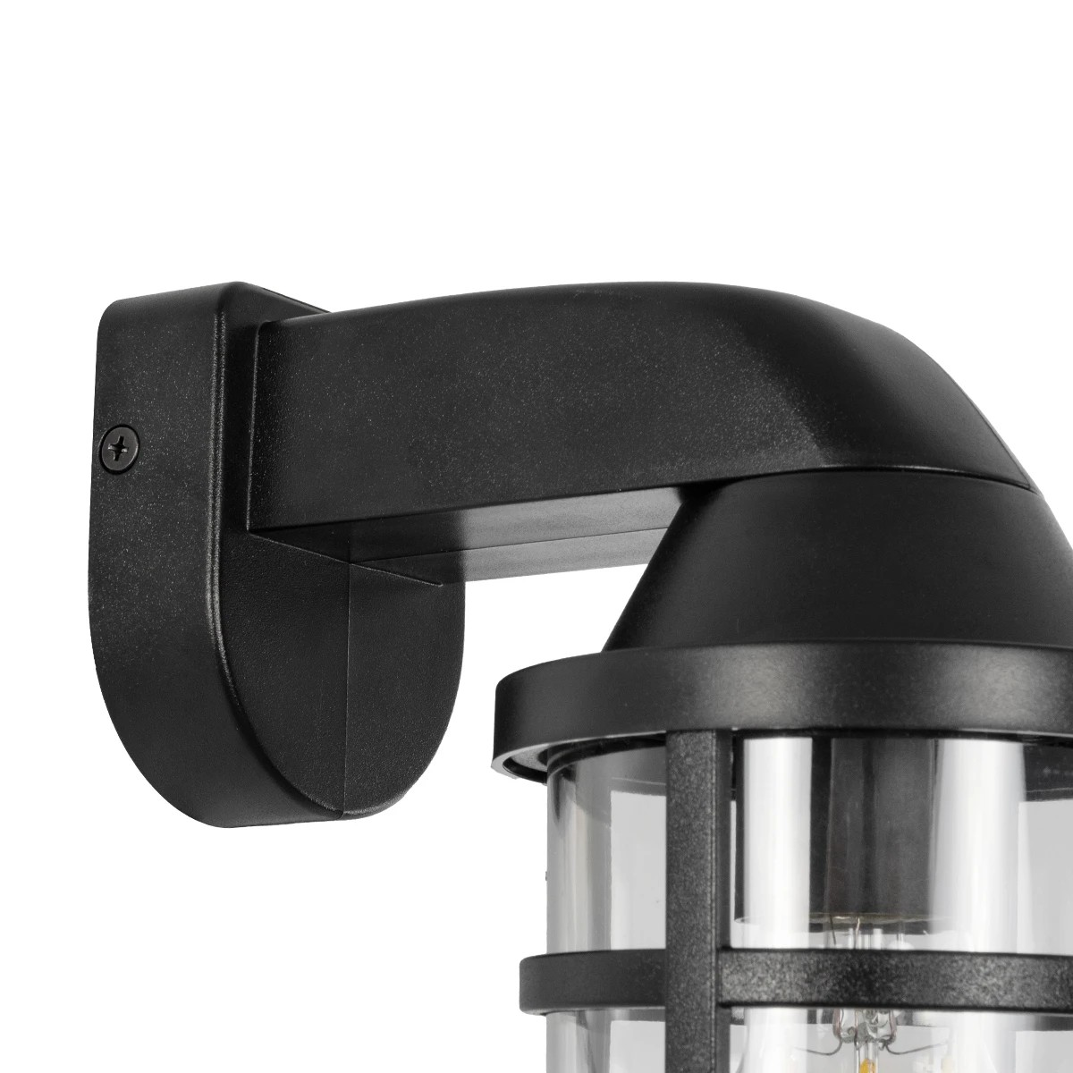 GLOBOSTAR® AGRE 61711 Φωτιστικό Τοίχου – Απλίκα Κήπου με Ντουί 1 x E27 AC 220-240V Αδιάβροχο IP65 – Μάυρο – Μ18 x Π11.5 x Υ22cm