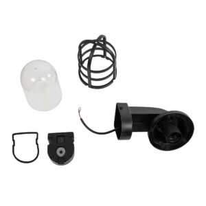 GLOBOSTAR® AGRE 61711 Φωτιστικό Τοίχου – Απλίκα Κήπου με Ντουί 1 x E27 AC 220-240V Αδιάβροχο IP65 – Μάυρο – Μ18 x Π11.5 x Υ22cm