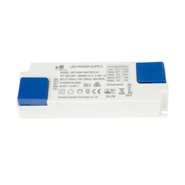 GLOBOSTAR® EROS-DRIVER 61712 Ανταλλακτικό Τροφοδοτικό/Μετασχηματιστής SELV 34-50W AC 220-240V σε Constant Current DC 27-40V/1100-1250mA±5% Max. 55VDC PF0.95 IP20 – Μ13.5 x Π4.5 x Υ2.5cm – 5 Χρόνια Εγγύηση