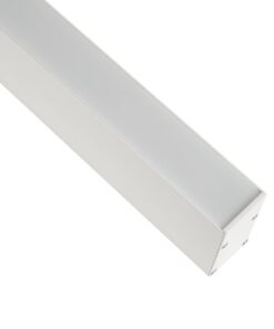 GLOBOSTAR® ALP-LINEAR LUMILINE 61763-3M Επιφανειακό / Κρεμαστό / Επιτοίχιο Προφίλ Αλουμινίου με Λευκό Γαλακτερό Πατητό Κάλυμμα για Ταινίες LED IP20 – Λευκό Ματ – Μ300 x Π3.5 x Υ7cm