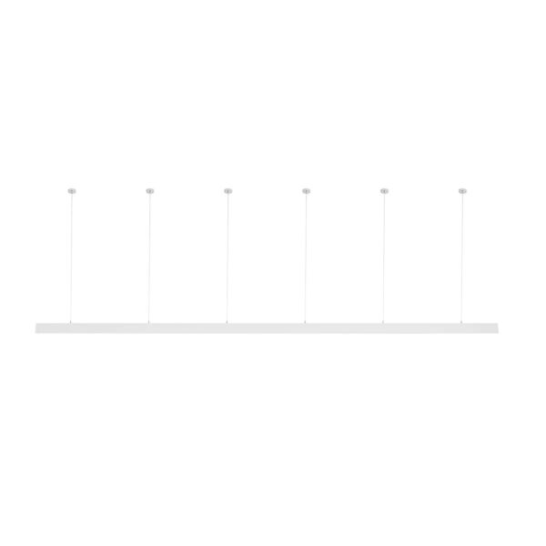 GLOBOSTAR® ALP-LINEAR LUMILINE 61763-3M Επιφανειακό / Κρεμαστό / Επιτοίχιο Προφίλ Αλουμινίου με Λευκό Γαλακτερό Πατητό Κάλυμμα για Ταινίες LED IP20 – Λευκό Ματ – Μ300 x Π3.5 x Υ7cm