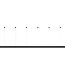 GLOBOSTAR® ALP-LINEAR LUMILINE 61764-3M Επιφανειακό / Κρεμαστό / Επιτοίχιο Προφίλ Αλουμινίου με Λευκό Γαλακτερό Πατητό Κάλυμμα για Ταινίες LED IP20 – Μαύρο Ματ – Μ300 x Π3.5 x Υ7cm