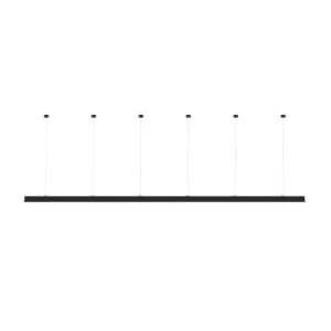 GLOBOSTAR® ALP-LINEAR LUMILINE 61764-3M Επιφανειακό / Κρεμαστό / Επιτοίχιο Προφίλ Αλουμινίου με Λευκό Γαλακτερό Πατητό Κάλυμμα για Ταινίες LED IP20 – Μαύρο Ματ – Μ300 x Π3.5 x Υ7cm