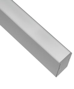 GLOBOSTAR® ALP-LINEAR LUMILINE 61765-3M Επιφανειακό / Κρεμαστό / Επιτοίχιο Προφίλ Αλουμινίου με Λευκό Γαλακτερό Πατητό Κάλυμμα για Ταινίες LED IP20 – Γκρι Ανθρακί Ματ – Μ300 x Π3.5 x Υ7cm