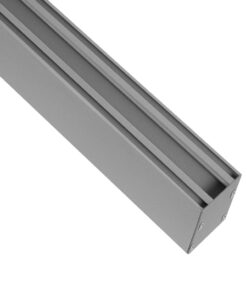 GLOBOSTAR® ALP-LINEAR LUMILINE 61765-3M Επιφανειακό / Κρεμαστό / Επιτοίχιο Προφίλ Αλουμινίου με Λευκό Γαλακτερό Πατητό Κάλυμμα για Ταινίες LED IP20 – Γκρι Ανθρακί Ματ – Μ300 x Π3.5 x Υ7cm