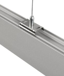 GLOBOSTAR® ALP-LINEAR LUMILINE 61765-3M Επιφανειακό / Κρεμαστό / Επιτοίχιο Προφίλ Αλουμινίου με Λευκό Γαλακτερό Πατητό Κάλυμμα για Ταινίες LED IP20 – Γκρι Ανθρακί Ματ – Μ300 x Π3.5 x Υ7cm