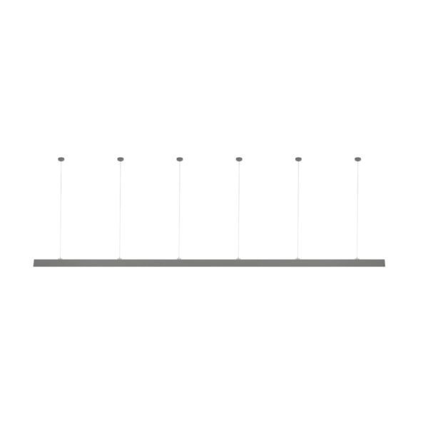 GLOBOSTAR® ALP-LINEAR LUMILINE 61765-3M Επιφανειακό / Κρεμαστό / Επιτοίχιο Προφίλ Αλουμινίου με Λευκό Γαλακτερό Πατητό Κάλυμμα για Ταινίες LED IP20 – Γκρι Ανθρακί Ματ – Μ300 x Π3.5 x Υ7cm