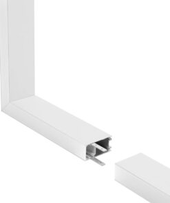 GLOBOSTAR® ALP-CORNER-SIDE90 LUMILINE 61766 Επιφανειακό / Κρεμαστό Προφίλ Αλουμινίου Γωνία με Λευκό Γαλακτερό Πατητό Κάλυμμα για Ταινίες LED IP20 – Λευκό Ματ – Μ30 x Π3.5 x Υ7cm