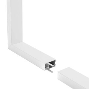 GLOBOSTAR® ALP-CORNER-SIDE90 LUMILINE 61766 Επιφανειακό / Κρεμαστό Προφίλ Αλουμινίου Γωνία με Λευκό Γαλακτερό Πατητό Κάλυμμα για Ταινίες LED IP20 – Λευκό Ματ – Μ30 x Π3.5 x Υ7cm
