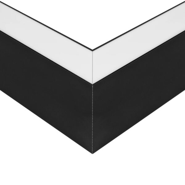 GLOBOSTAR® ALP-CORNER-SIDE90 LUMILINE 61767 Επιφανειακό / Κρεμαστό Προφίλ Αλουμινίου Γωνία με Λευκό Γαλακτερό Πατητό Κάλυμμα για Ταινίες LED IP20 – Μαύρο Ματ – Μ30 x Π3.5 x Υ7cm