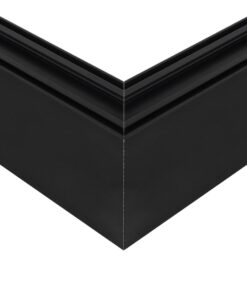 GLOBOSTAR® ALP-CORNER-SIDE90 LUMILINE 61767 Επιφανειακό / Κρεμαστό Προφίλ Αλουμινίου Γωνία με Λευκό Γαλακτερό Πατητό Κάλυμμα για Ταινίες LED IP20 – Μαύρο Ματ – Μ30 x Π3.5 x Υ7cm