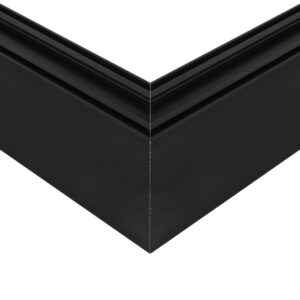 GLOBOSTAR® ALP-CORNER-SIDE90 LUMILINE 61767 Επιφανειακό / Κρεμαστό Προφίλ Αλουμινίου Γωνία με Λευκό Γαλακτερό Πατητό Κάλυμμα για Ταινίες LED IP20 – Μαύρο Ματ – Μ30 x Π3.5 x Υ7cm