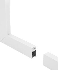 GLOBOSTAR® ALP-CORNER-IN90 LUMILINE 61769 Επιφανειακό / Κρεμαστό Προφίλ Αλουμινίου Γωνία με Λευκό Γαλακτερό Πατητό Κάλυμμα για Ταινίες LED IP20 – Λευκό Ματ – Μ30 x Π3.5 x Υ7cm