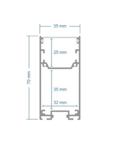 GLOBOSTAR® ALP-CORNER-IN90 LUMILINE 61769 Επιφανειακό / Κρεμαστό Προφίλ Αλουμινίου Γωνία με Λευκό Γαλακτερό Πατητό Κάλυμμα για Ταινίες LED IP20 – Λευκό Ματ – Μ30 x Π3.5 x Υ7cm