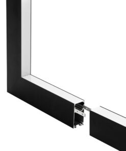 GLOBOSTAR® ALP-CORNER-IN90 LUMILINE 61770 Επιφανειακό / Κρεμαστό Προφίλ Αλουμινίου Γωνία με Λευκό Γαλακτερό Πατητό Κάλυμμα για Ταινίες LED IP20 – Μαύρο Ματ – Μ30 x Π3.5 x Υ7cm