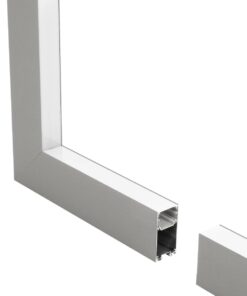 GLOBOSTAR® ALP-CORNER-IN90 LUMILINE 61771 Επιφανειακό / Κρεμαστό Προφίλ Αλουμινίου Γωνία με Λευκό Γαλακτερό Πατητό Κάλυμμα για Ταινίες LED IP20 – Γκρι Ανθρακί Ματ – Μ30 x Π3.5 x Υ7cm