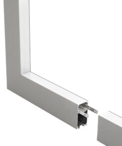 GLOBOSTAR® ALP-CORNER-IN90 LUMILINE 61771 Επιφανειακό / Κρεμαστό Προφίλ Αλουμινίου Γωνία με Λευκό Γαλακτερό Πατητό Κάλυμμα για Ταινίες LED IP20 – Γκρι Ανθρακί Ματ – Μ30 x Π3.5 x Υ7cm