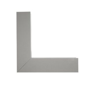 GLOBOSTAR® ALP-CORNER-IN90 LUMILINE 61771 Επιφανειακό / Κρεμαστό Προφίλ Αλουμινίου Γωνία με Λευκό Γαλακτερό Πατητό Κάλυμμα για Ταινίες LED IP20 – Γκρι Ανθρακί Ματ – Μ30 x Π3.5 x Υ7cm