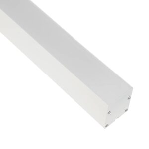 GLOBOSTAR® ALP-LINEAR BRIGHTRAIL 61774-3M Επιφανειακό / Κρεμαστό / Επιτοίχιο Προφίλ Αλουμινίου με Λευκό Γαλακτερό Πατητό Κάλυμμα για Ταινίες LED IP20 – Λευκό Ματ – Μ300 x Π5 x Υ7.5cm