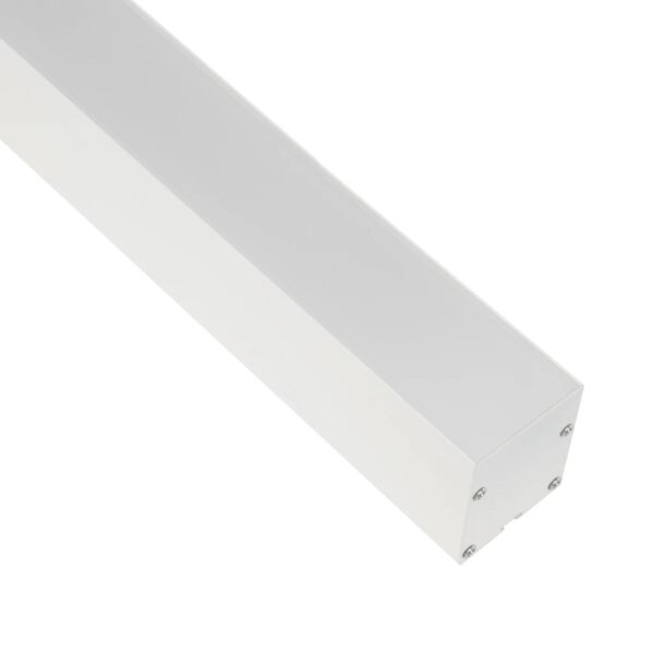 GLOBOSTAR® ALP-LINEAR BRIGHTRAIL 61774-3M Επιφανειακό / Κρεμαστό / Επιτοίχιο Προφίλ Αλουμινίου με Λευκό Γαλακτερό Πατητό Κάλυμμα για Ταινίες LED IP20 – Λευκό Ματ – Μ300 x Π5 x Υ7.5cm