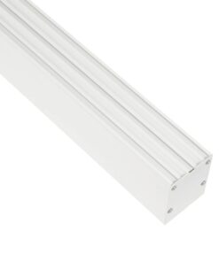 GLOBOSTAR® ALP-LINEAR BRIGHTRAIL 61774-3M Επιφανειακό / Κρεμαστό / Επιτοίχιο Προφίλ Αλουμινίου με Λευκό Γαλακτερό Πατητό Κάλυμμα για Ταινίες LED IP20 – Λευκό Ματ – Μ300 x Π5 x Υ7.5cm