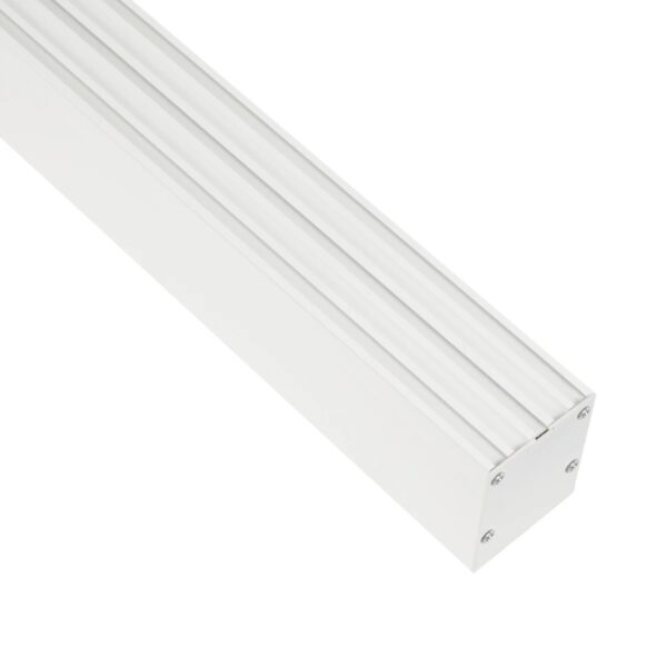 GLOBOSTAR® ALP-LINEAR BRIGHTRAIL 61774-3M Επιφανειακό / Κρεμαστό / Επιτοίχιο Προφίλ Αλουμινίου με Λευκό Γαλακτερό Πατητό Κάλυμμα για Ταινίες LED IP20 – Λευκό Ματ – Μ300 x Π5 x Υ7.5cm