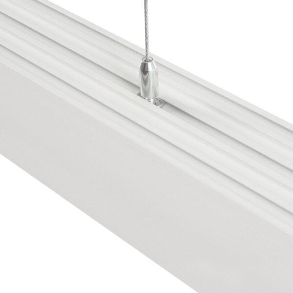 GLOBOSTAR® ALP-LINEAR BRIGHTRAIL 61774-3M Επιφανειακό / Κρεμαστό / Επιτοίχιο Προφίλ Αλουμινίου με Λευκό Γαλακτερό Πατητό Κάλυμμα για Ταινίες LED IP20 – Λευκό Ματ – Μ300 x Π5 x Υ7.5cm
