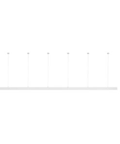 GLOBOSTAR® ALP-LINEAR BRIGHTRAIL 61774-3M Επιφανειακό / Κρεμαστό / Επιτοίχιο Προφίλ Αλουμινίου με Λευκό Γαλακτερό Πατητό Κάλυμμα για Ταινίες LED IP20 – Λευκό Ματ – Μ300 x Π5 x Υ7.5cm