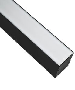 GLOBOSTAR® ALP-LINEAR BRIGHTRAIL 61775-3M Επιφανειακό / Κρεμαστό / Επιτοίχιο Προφίλ Αλουμινίου με Λευκό Γαλακτερό Πατητό Κάλυμμα για Ταινίες LED IP20 – Μαύρο Ματ – Μ300 x Π5 x Υ7.5cm