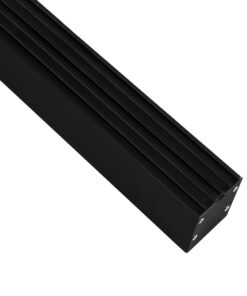 GLOBOSTAR® ALP-LINEAR BRIGHTRAIL 61775-3M Επιφανειακό / Κρεμαστό / Επιτοίχιο Προφίλ Αλουμινίου με Λευκό Γαλακτερό Πατητό Κάλυμμα για Ταινίες LED IP20 – Μαύρο Ματ – Μ300 x Π5 x Υ7.5cm