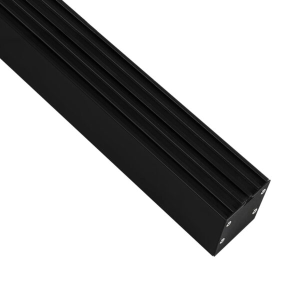 GLOBOSTAR® ALP-LINEAR BRIGHTRAIL 61775-3M Επιφανειακό / Κρεμαστό / Επιτοίχιο Προφίλ Αλουμινίου με Λευκό Γαλακτερό Πατητό Κάλυμμα για Ταινίες LED IP20 – Μαύρο Ματ – Μ300 x Π5 x Υ7.5cm