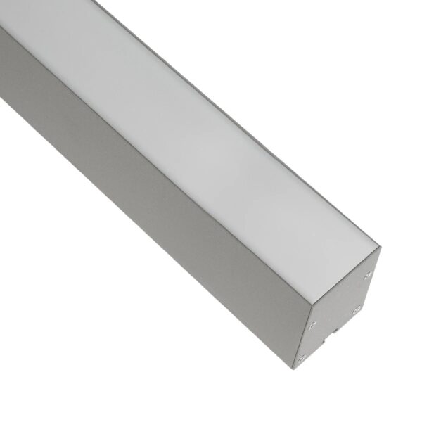 GLOBOSTAR® ALP-LINEAR BRIGHTRAIL 61776-3M Επιφανειακό / Κρεμαστό / Επιτοίχιο Προφίλ Αλουμινίου με Λευκό Γαλακτερό Πατητό Κάλυμμα για Ταινίες LED IP20 – Γκρι Ανθρακί Ματ – Μ300 x Π5 x Υ7.5cm