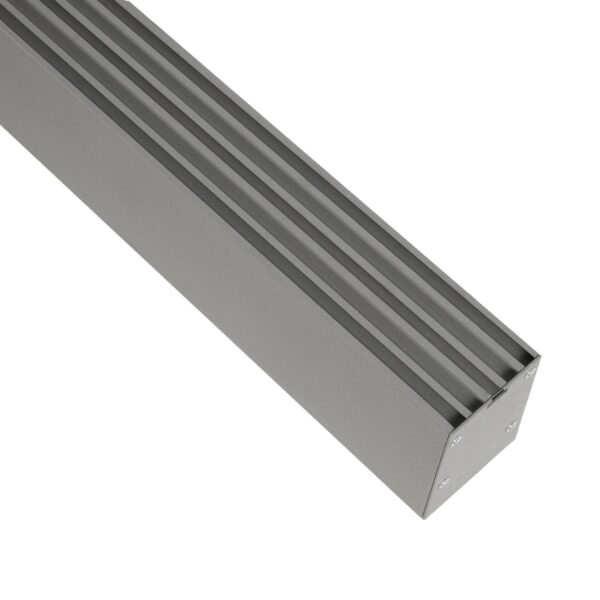 GLOBOSTAR® ALP-LINEAR BRIGHTRAIL 61776-3M Επιφανειακό / Κρεμαστό / Επιτοίχιο Προφίλ Αλουμινίου με Λευκό Γαλακτερό Πατητό Κάλυμμα για Ταινίες LED IP20 – Γκρι Ανθρακί Ματ – Μ300 x Π5 x Υ7.5cm