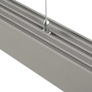 GLOBOSTAR® ALP-LINEAR BRIGHTRAIL 61776-3M Επιφανειακό / Κρεμαστό / Επιτοίχιο Προφίλ Αλουμινίου με Λευκό Γαλακτερό Πατητό Κάλυμμα για Ταινίες LED IP20 – Γκρι Ανθρακί Ματ – Μ300 x Π5 x Υ7.5cm