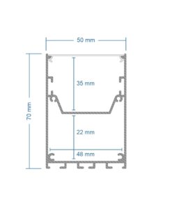 GLOBOSTAR® ALP-CORNER-SIDE90 BRIGHTRAIL 61777 Επιφανειακό / Κρεμαστό Προφίλ Αλουμινίου Γωνία με Λευκό Γαλακτερό Πατητό Κάλυμμα για Ταινίες LED IP20 – Λευκό Ματ – Μ30 x Π5 x Υ7.5cm