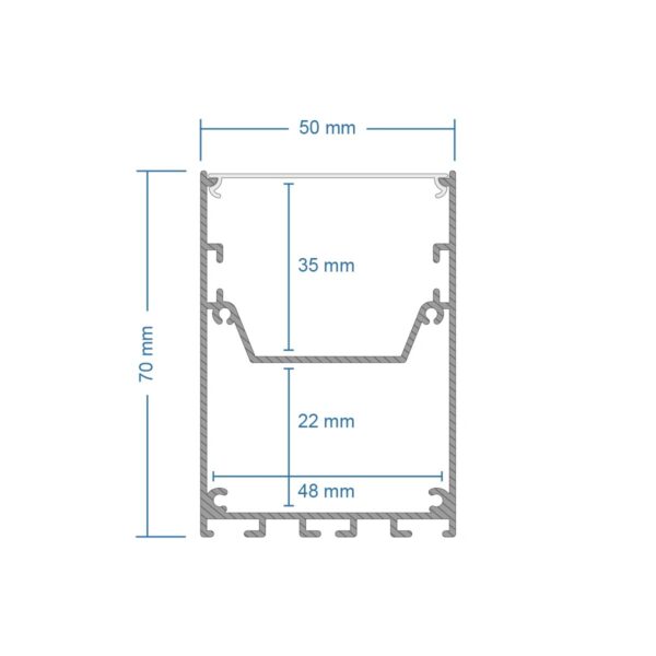 GLOBOSTAR® ALP-CORNER-SIDE90 BRIGHTRAIL 61777 Επιφανειακό / Κρεμαστό Προφίλ Αλουμινίου Γωνία με Λευκό Γαλακτερό Πατητό Κάλυμμα για Ταινίες LED IP20 – Λευκό Ματ – Μ30 x Π5 x Υ7.5cm